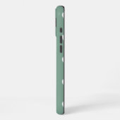 Coque iPhone 16 Plus Motif de cœur vert sauge (Côté gauche)