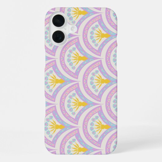 Coque iPhone 16 Plus Motif de coquille de couleur pastel (Verso)