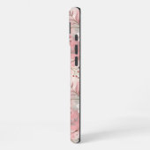 Coque iPhone 16 Plus Motif de fleurs Sakura rose (Côté gauche)