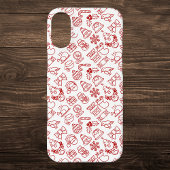 Coque iPhone 16 Plus Motif de l'icône de Noël rouge