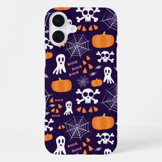 Coque iPhone 16 Plus Motif d'Halloween amusant (Verso)