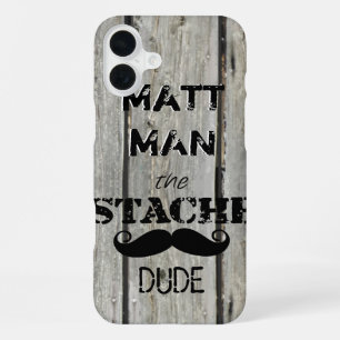 Coque iPhone 16 Plus Motif Hipster Moustache M.