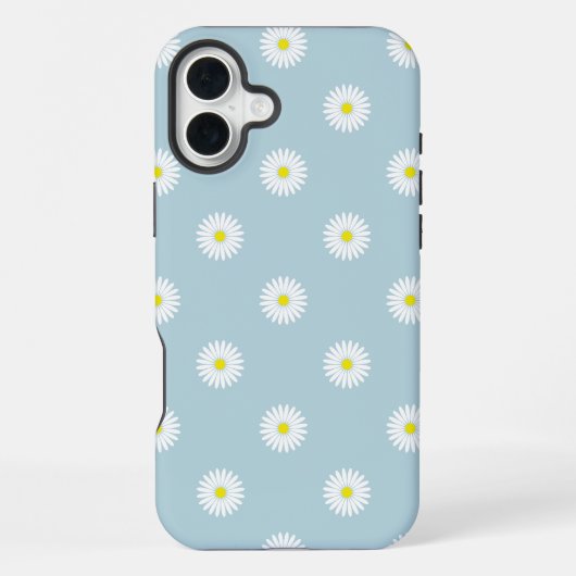 Coque iPhone 16 Plus Motif illustratif sur bleu pâle (Verso)