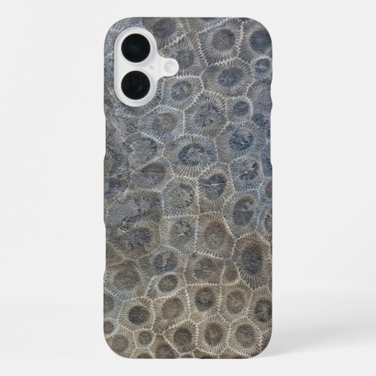 Coque iPhone 16 Plus Motif Petoskey Stone (Verso)