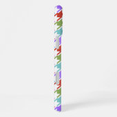 Coque iPhone 16 Plus Motif Pied-de-Poule Multicolore+Blanc (Côté droit)