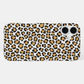 Coque iPhone 16 Plus Motif répété à effet de fourrure simulée léopard t (Verso Horizontal)