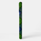 Coque iPhone 16 Plus Muir Moore tartan vert bleu plaid (Côté gauche)