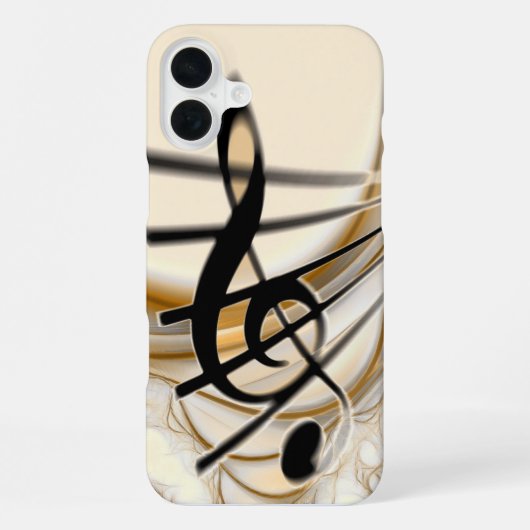 Coque iPhone 16 Plus Musique - clef triangulaire (Verso)
