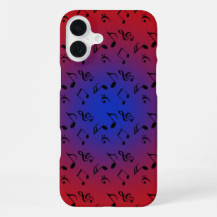 Coque iPhone 16 Plus musique rouge lune bleue