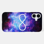 Coque iPhone 16 Plus Nébuleuse symbole de l'infini (Verso Horizontal)