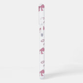Coque iPhone 16 Plus Nœuds mignons rose et blanc (Côté gauche)