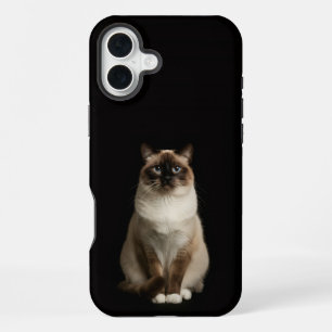 Coque iPhone 16 Plus Noir 4 Luxe iPhone 16 Plus, Chat Birman