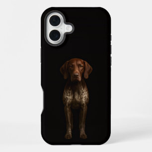 Coque iPhone 16 Plus Noir 4 Luxe iPhone 16 Plus, Chien Braque Allemand