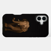 Coque iPhone 16 Plus Noir 4 Luxe iPhone 16 Plus, Éléphant d'Inde (Verso Horizontal)