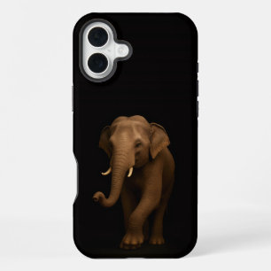 Coque iPhone 16 Plus Noir 4 Luxe iPhone 16 Plus, Éléphant d'Inde