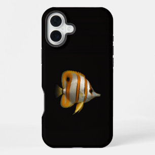Coque iPhone 16 Plus Noir 4 Luxe iPhone 16 Plus, Poisson-papillon de ré