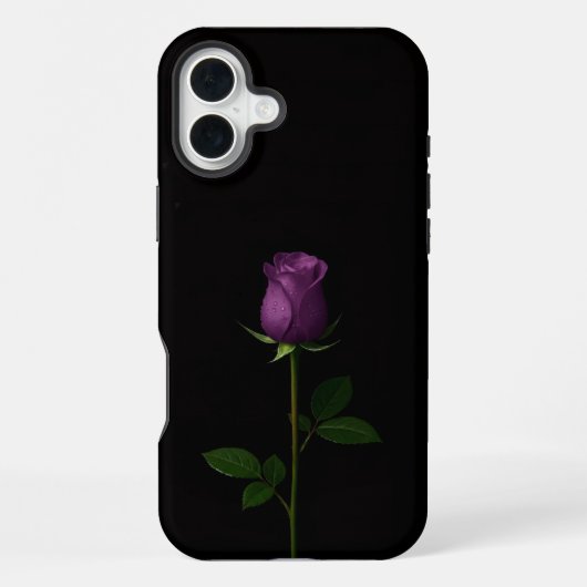Coque iPhone 16 Plus Noir 4 Luxe iPhone 16 Plus, Rose Violet Royal (Verso)