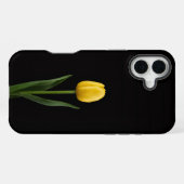 Coque iPhone 16 Plus Noir 4 Luxe iPhone 16 Plus, Tulipe Dorée (Verso Horizontal)