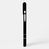 Coque iPhone 16 Plus Noir uni avec triple monogramme (Côté gauche)