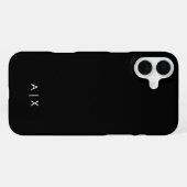 Coque iPhone 16 Plus Nom de couple simple monogrammé (Verso Horizontal)