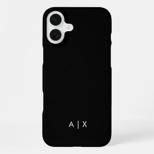 Coque iPhone 16 Plus Nom de couple simple monogrammé