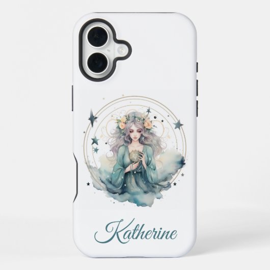 Coque iPhone 16 Plus Nom de sorcière céleste Boho (Verso)