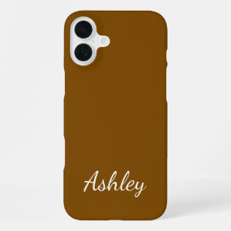 Coque iPhone 16 Plus Nom personnalisé Élégant Moderne Minimaliste