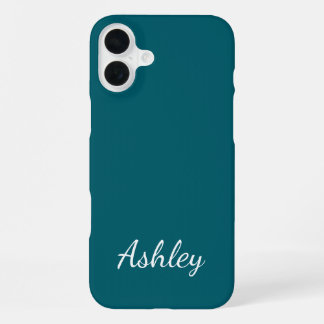 Coque iPhone 16 Plus Nom personnalisé Élégant Moderne Minimaliste
