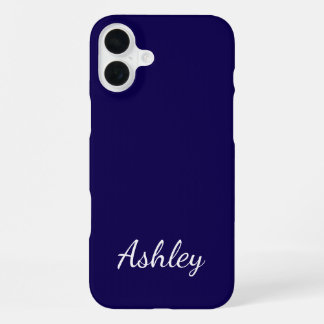 Coque iPhone 16 Plus Nom personnalisé Élégant Moderne Minimaliste