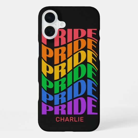 Coque iPhone 16 Plus Nom personnalisé Fierté (Verso)