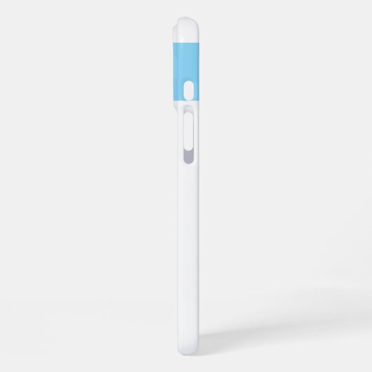 Coque iPhone 16 Plus Nom personnalisé fleurs initiales coeurs bleu (Côté gauche)