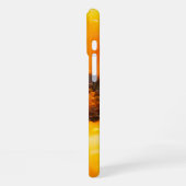 Coque iPhone 16 Plus Nom personnalisé Orange Daisy Gros plan Photo (Côté gauche)