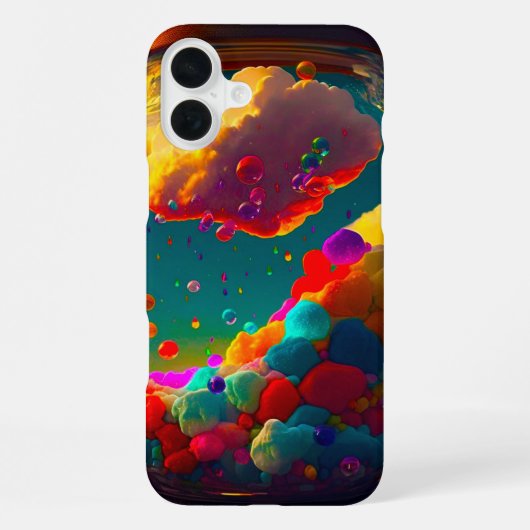 Coque iPhone 16 Plus Nuages d'art (Verso)