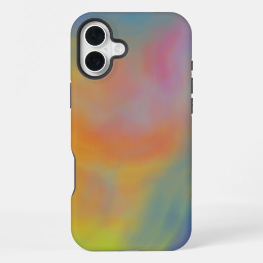 Coque iPhone 16 Plus Nuages tourbillonnants colorés (Verso)