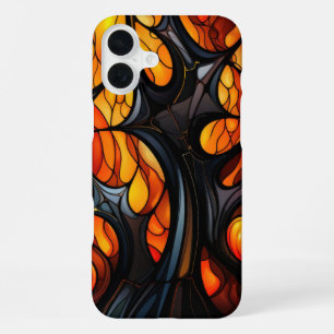 Coque iPhone 16 Plus NUANCES D'ORANGE & ARBRE D'HALLOWEEN ÉPouvantable