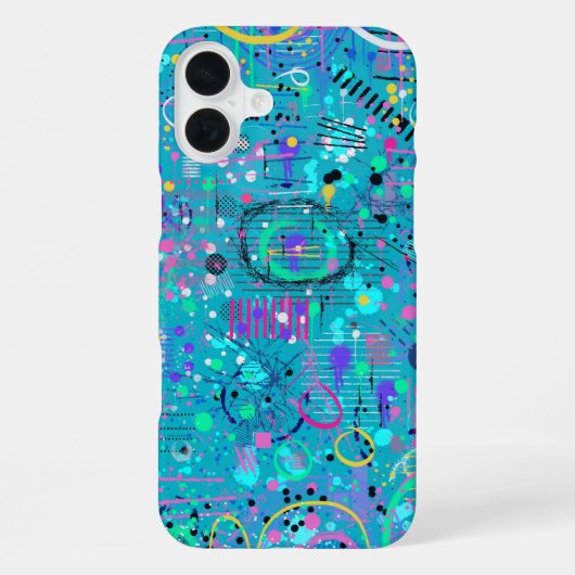 Coque iPhone 16 Plus Ocean Bubbles: Maximalist Art (Verso)