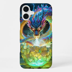 Coque iPhone 16 Plus Œuf de dragon vert mignon de fantaisie