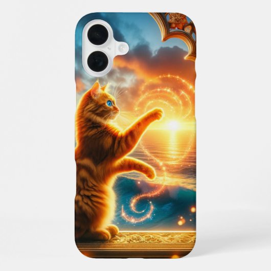 Coque iPhone 16 Plus Oeuvre de chat (Verso)