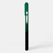 COQUE iPhone 16 PLUS OISEAU LUMINEUX / MONOGRAMME ABSTRAIT NOIR ET VERT (Côté gauche)