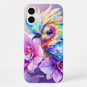 Coque iPhone 16 Plus Oiseau Mignon Fantastique Orchidée Rose