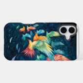 Coque iPhone 16 Plus Oiseaux vibrants (Verso Horizontal)
