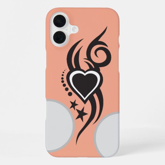 Coque iPhone 16 Plus Ornamental Floral Heart Tattoo (Verso)