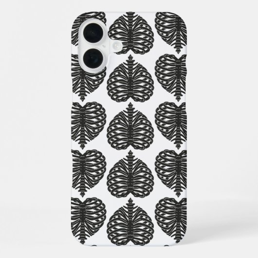 Coque iPhone 16 Plus Os du cœur (Verso)