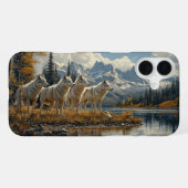 Coque iPhone 16 Plus Pack Wolf au bord du lac (Verso Horizontal)