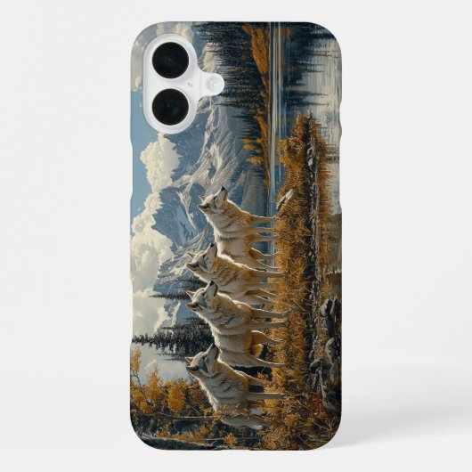 Coque iPhone 16 Plus Pack Wolf au bord du lac (Verso)
