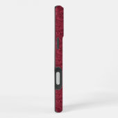 Coque iPhone 16 Plus Paisley Bourgogne (Côté droit)