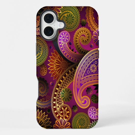 Coque iPhone 16 Plus Paisley Purple (Verso)