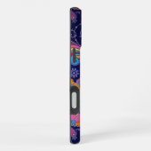 Coque iPhone 16 Plus Paisley violet rose (Côté droit)