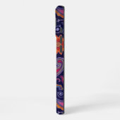 Coque iPhone 16 Plus Paisley violet rose (Côté gauche)