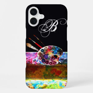 COQUE iPhone 16 PLUS PALETTE DE COULEURS D'ARTISTE ET PINCEAUX MONOGRAM